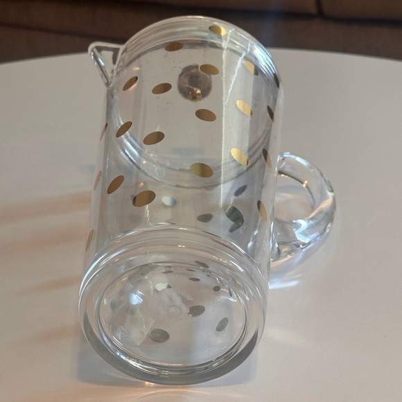 Kate Spade Gold Polka Dot Lucite Pitcher - Picture 4 of 4
